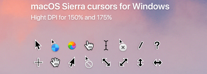 mac high sierra mouse cursor pack for windows